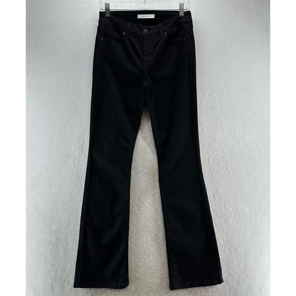 Eunina Jeans Womens Size 7 Mid Rise Bootcut Regular Dark Washed Denim Black - Picture 1 of 11